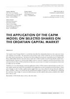 The application of the CAPM model on selected shares on the Croatian capital market