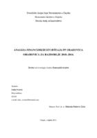 Analiza financijskih izvještaja PP Orahovica za razdoblje 2010.-2014.