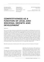 Competitiveness as a function of local and regional growth and development