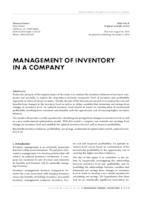Management of inventory in a company