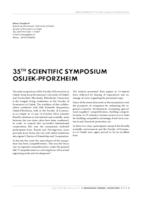 35th Scientific symposium Osijek-Pforzheim