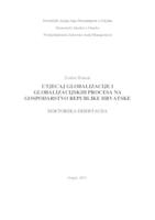 Utjecaj globalizacije i globalizacijskih procesa na gospodarstvo Republike Hrvatske