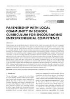 PARTNERSHIP WITH LOCAL COMMUNITY IN SCHOOL CURRICULUM FOR ENCOURAGING ENTREPRENEURIAL COMPETENCE