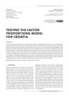 TESTING THE FACTOR PROPORTIONS MODEL FOR CROATIA