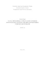 Uloga menadžera u upravljanju ljudskim potencijalima te poticanje kreativnosti kroz vođenje i motiviranje