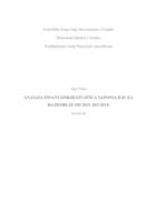 Analiza financijskih izvješća poduzeća Saponia d.d. za razdoblje od 2015. do 2018. godine