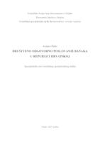 DRUŠTVENO ODGOVORNO POSLOVANJE BANAKA U REPUBLICI HRVATSKOJ