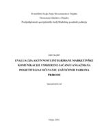 Evaluacija aktivnosti integrirane marketinške komunikacije usmjerene jačanju angažmana posjetitelja i očuvanju zaštićenih parkova prirode