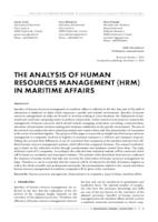 THE ANALYSIS OF HUMAN RESOURCES MANAGEMENT (HRM) IN MARITIME AFFAIRS
