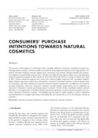 CONSUMERS’ PURCHASE INTENTIONS TOWARDS NATURAL COSMETICS