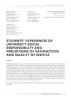 Students’ experiences of university social responsibility and perceptions of satisfaction and quality of service