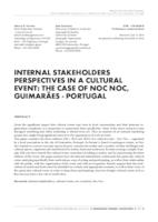 Internal stakeholders perspectives in a cultural event: The Case of Noc Noc, Guimarães - Portugal