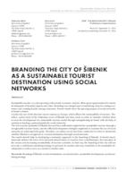 Branding the city of Šibenik as a sustainable tourist destination using social networks