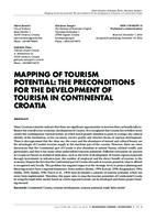 MAPPING OF TOURISM POTENTIAL: THE PRECONDITIONS FOR THE DEVELOPMENT OF TOURISM IN CONTINENTAL CROATIA