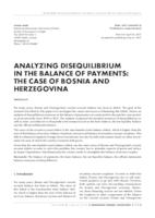 ANALIZING DISEQUILIBRIUM IN THE BALANCE OF PAYMENTS: THE CASE OF BOSNIA AND HERZEGOVINA