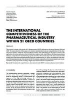 THE INTERNATIONAL COMPETITIVENESS OF THE PHARMACEUTICAL INDUSTRY WITHIN 21 OECD COUNTRIES