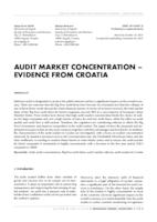 AUDIT MARKET CONCENTRATION – EVIDENCE FROM CROATIA