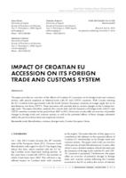 prikaz prve stranice dokumenta Impact of Croatian EU accession on its foreign trade and customs system