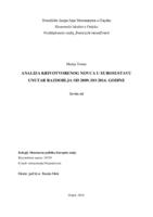 prikaz prve stranice dokumenta Analiza krivotvorenog novca u Eurosustavu unutar razdoblja od 2009. do 2014. godine