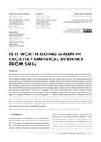 prikaz prve stranice dokumenta IS IT WORTH GOING GREEN IN CROATIA? EMPIRICAL EVIDENCE FROM SMEs