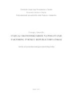 prikaz prve stranice dokumenta Utjecaj ekonomske krize na poslovanje faktoring tvrtki u Repuiblici Hrvatskoj
