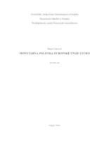 prikaz prve stranice dokumenta Monetarna politika Europske unije i euro