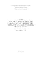 prikaz prve stranice dokumenta Analitički okvir korisničkog vrednovanja uporabe centra dijeljenih usluga u subjektima državne uprave