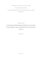 prikaz prve stranice dokumenta Logističko špediterski operator u postupku  uvoza robe iz treće zemlje kao outsourcing usluga