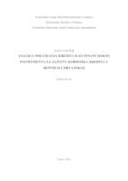 prikaz prve stranice dokumenta Analiza osiguranja kredita kao financijskog instrumenta za zaštitu korisnika kredita u Republici Hrvatskoj