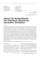 prikaz prve stranice dokumenta IMPACT OF TRANSPOSING THE STRATEGIC OBJECTIVES ON SUPPLY EFFICIENCY