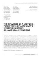 prikaz prve stranice dokumenta THE INFLUENCE OF A VISITOR’S PERCEPTIONS OF A MUSEUM’S WEBSITE DESIGN ON BEHAVIOURAL INTENTIONS