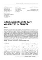 prikaz prve stranice dokumenta MODELING EXCHANGE RATE VOLATILITIES IN CROATIA