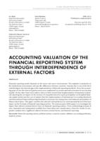 prikaz prve stranice dokumenta ACCOUNTING VALUATION OF THE FINANCIAL REPORTING SYSTEM THROUGH INTERDEPENDENCE OF EXTERNAL FACTORS