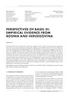 prikaz prve stranice dokumenta PERSPECTIVES OF BASEL III: EMPIRICAL EVIDENCE FROM BOSNIA AND HERZEGOVINA