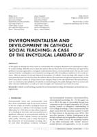 prikaz prve stranice dokumenta ENVIRONMENTALISM AND DEVELOPMENT IN CATHOLIC SOCIAL TEACHING: A CASE OF THE ENCYCLICAL LAUDATO SI’