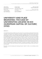 prikaz prve stranice dokumenta University and place branding: The case of universities located in ECC (European Capital of Culture) cities