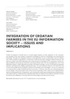 prikaz prve stranice dokumenta Integration of Croatian farmers in the EU information society – issues and implications