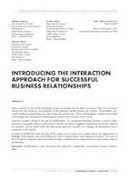 prikaz prve stranice dokumenta INTRODUCING THE INTERACTION APPROACH FOR SUCCESSFUL BUSINESS RELATIONSHIPS